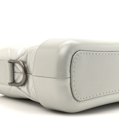 Chanel Metallic Aged Calfskin Quilted Small Gabrielle Hobo Light Silver 10 of 12