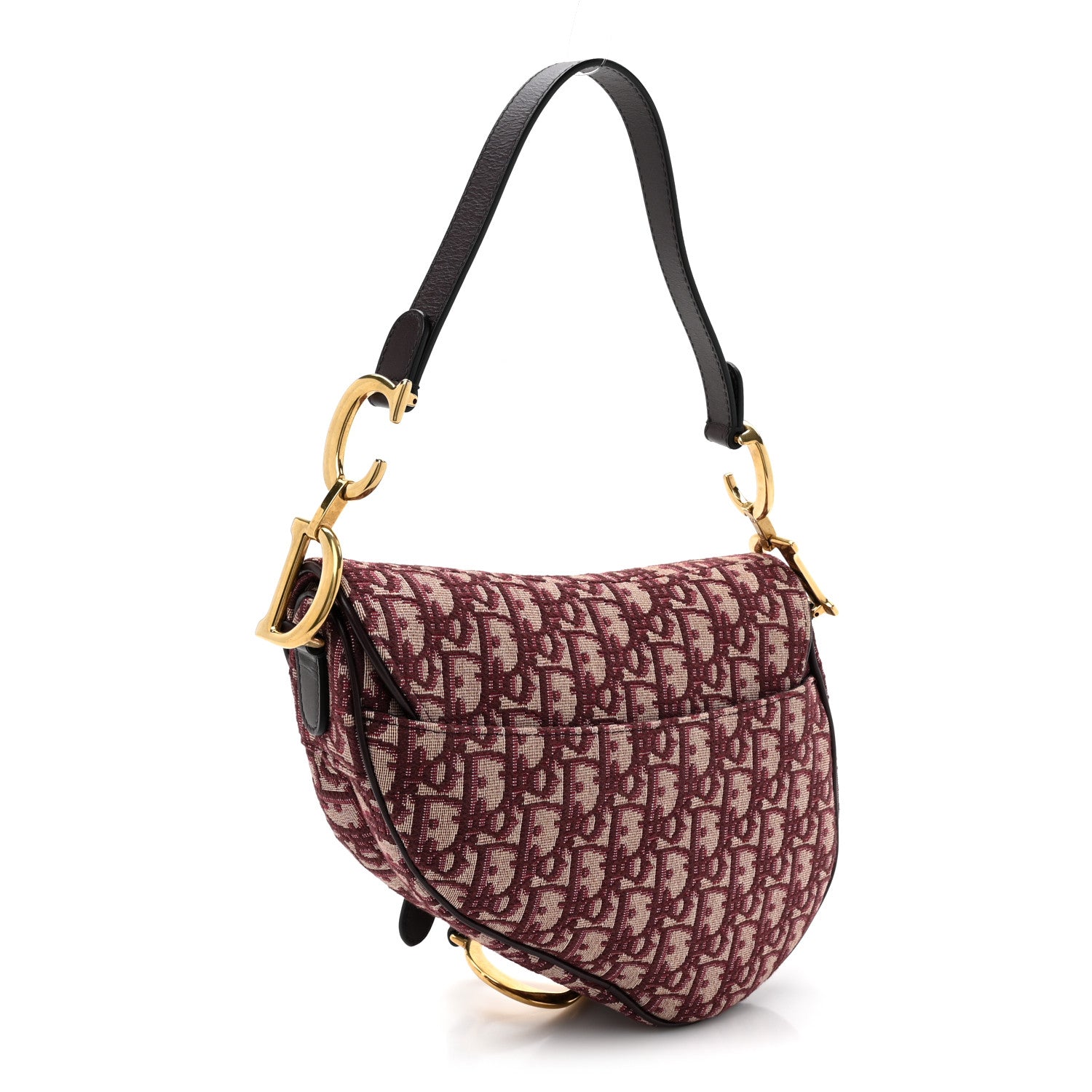 Christian Dior Oblique Saddle Bag Burgundy 3 of 10