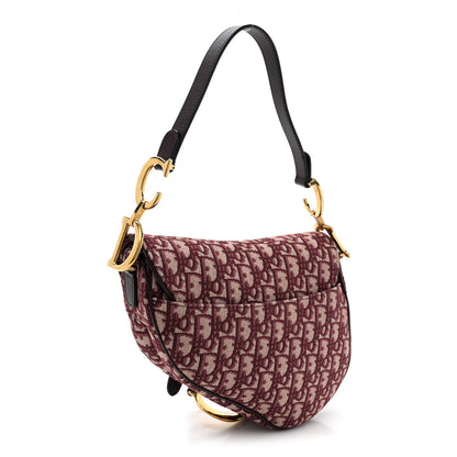 Christian Dior Oblique Saddle Bag Burgundy 3 of 10