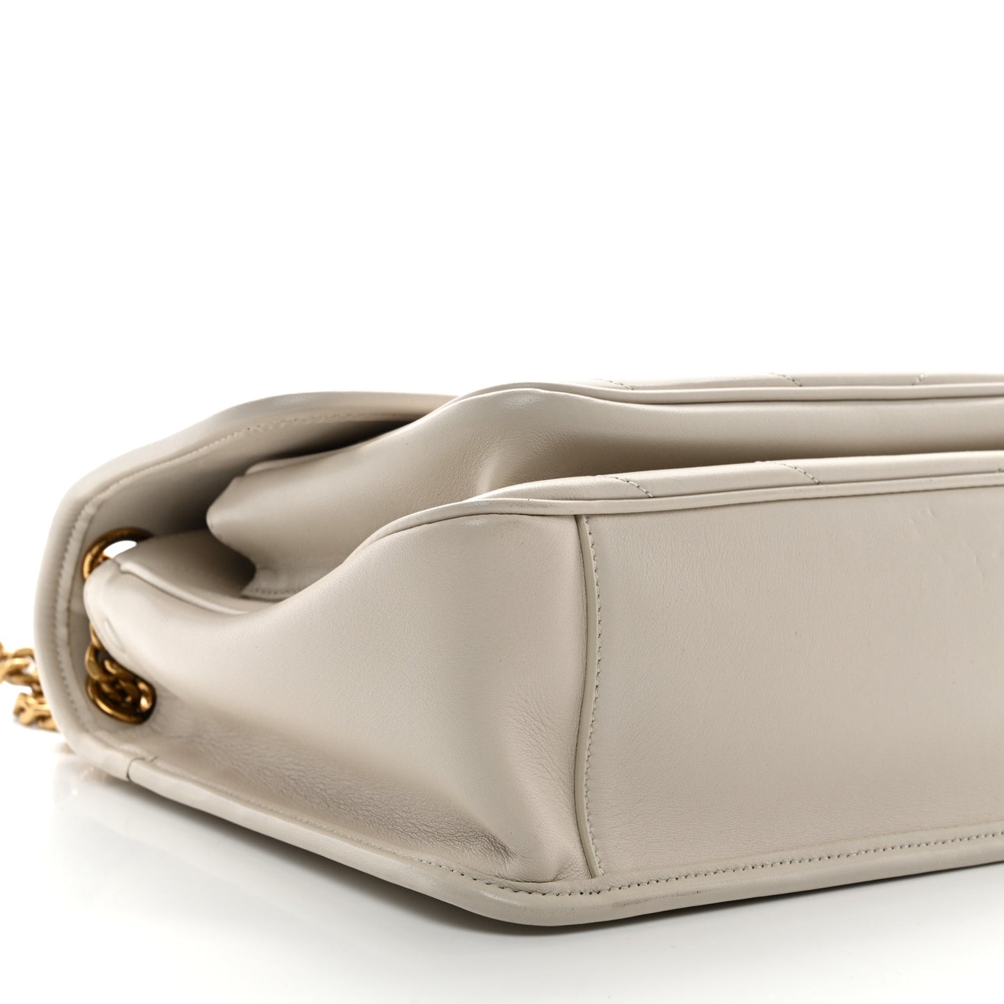 Lambskin Matelasse Monogram Medium Niki Chain Satchel Crema Soft