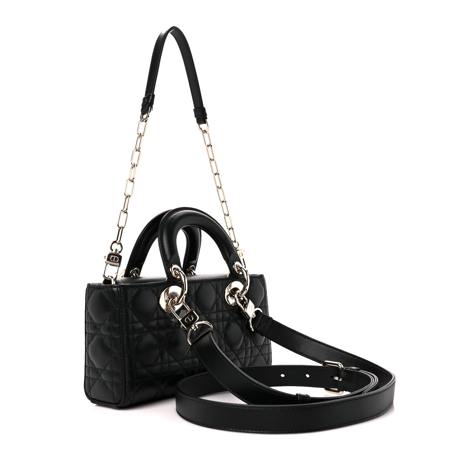Christian Dior Lambskin Cannage Small Lady D-Joy Black 3 of 11