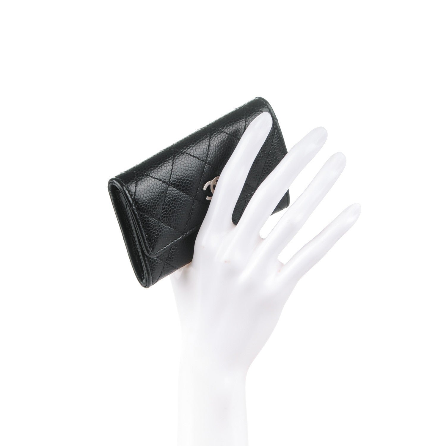 Chanel Caviar Quilted Flap Card Holder Black 2 of 8