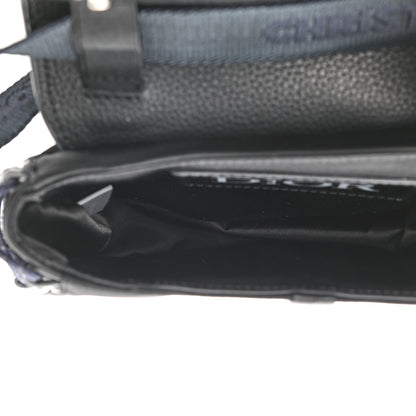 Christian Dior X SACAI Grained Calfskin Technical Fabric Mens Saddle Bag Black 7 of 9