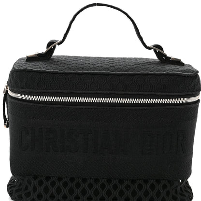 Christian Dior Mesh Embroidered Diortravel Vanity Case Black 7 of 9