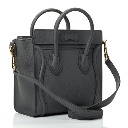 Celine Baby Drummed Calfskin Nano Luggage Kohl 2 of 4