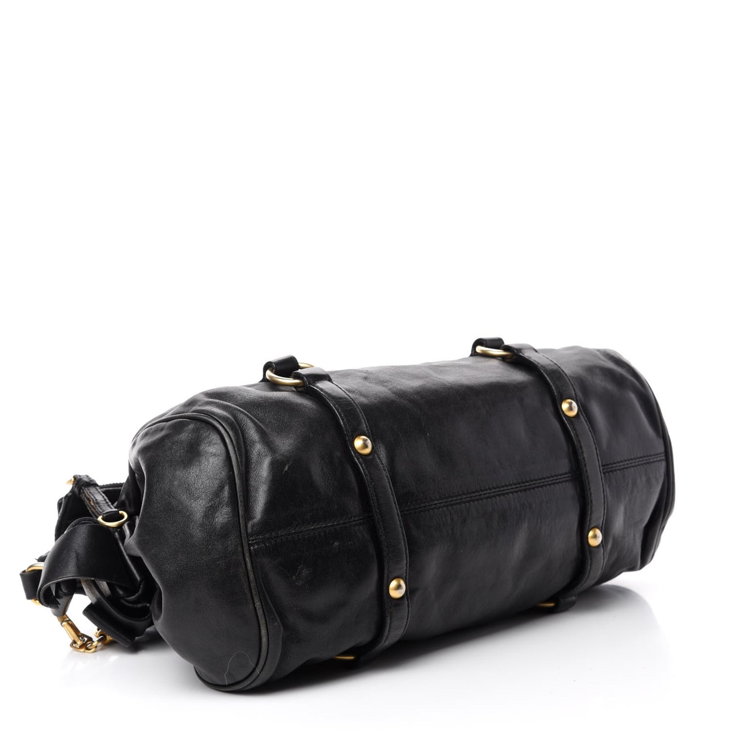 Vitello Lux Bow Tote Black