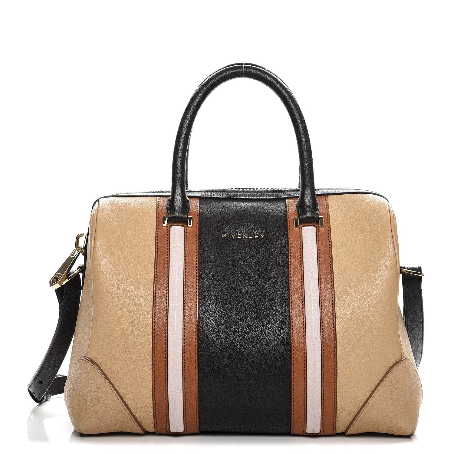 Givenchy Goatskin Colorblock Medium Lucrezia Beige Black 1 of 16