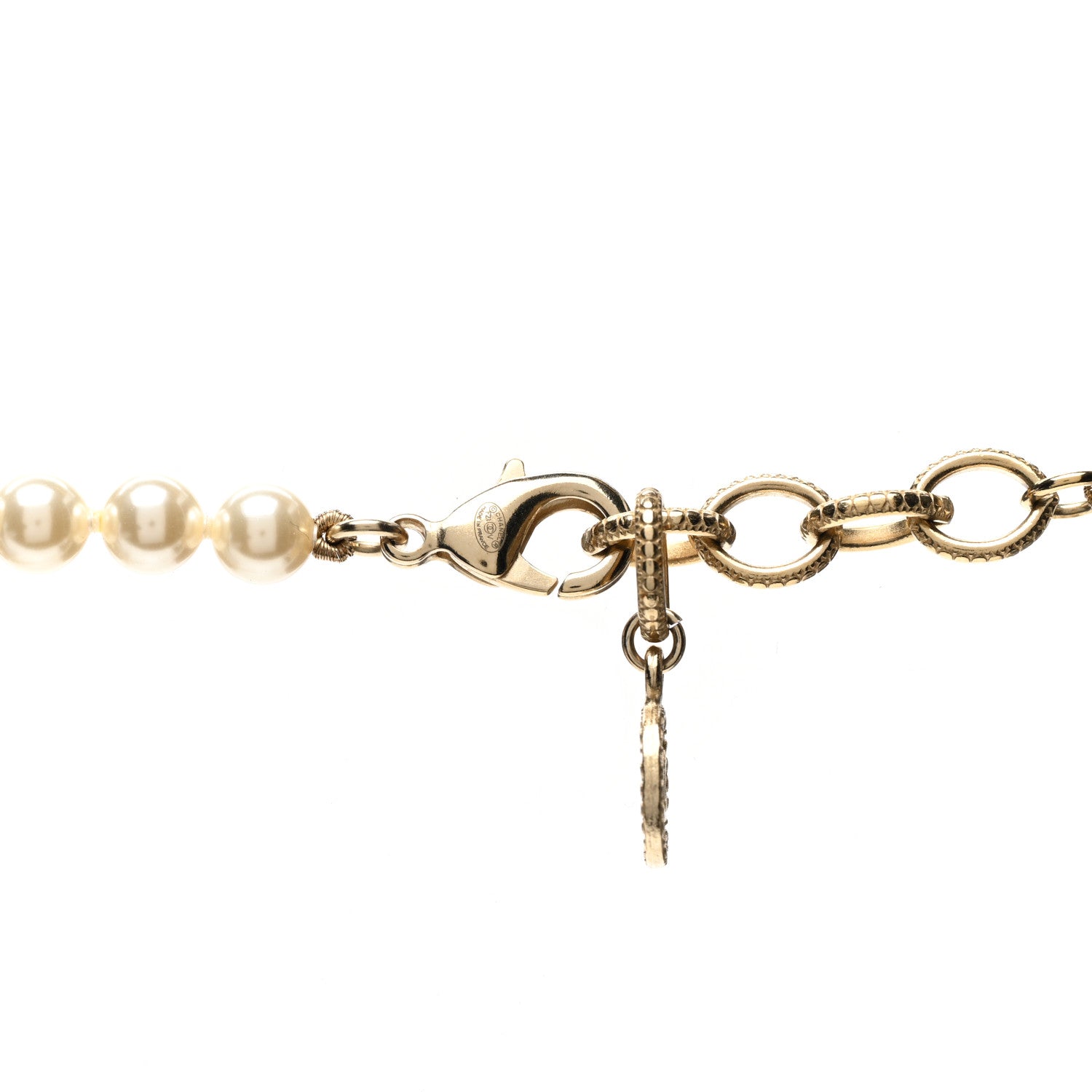 Chanel Pearl CC 100th Anniversary Necklace Light Gold 6 of 8