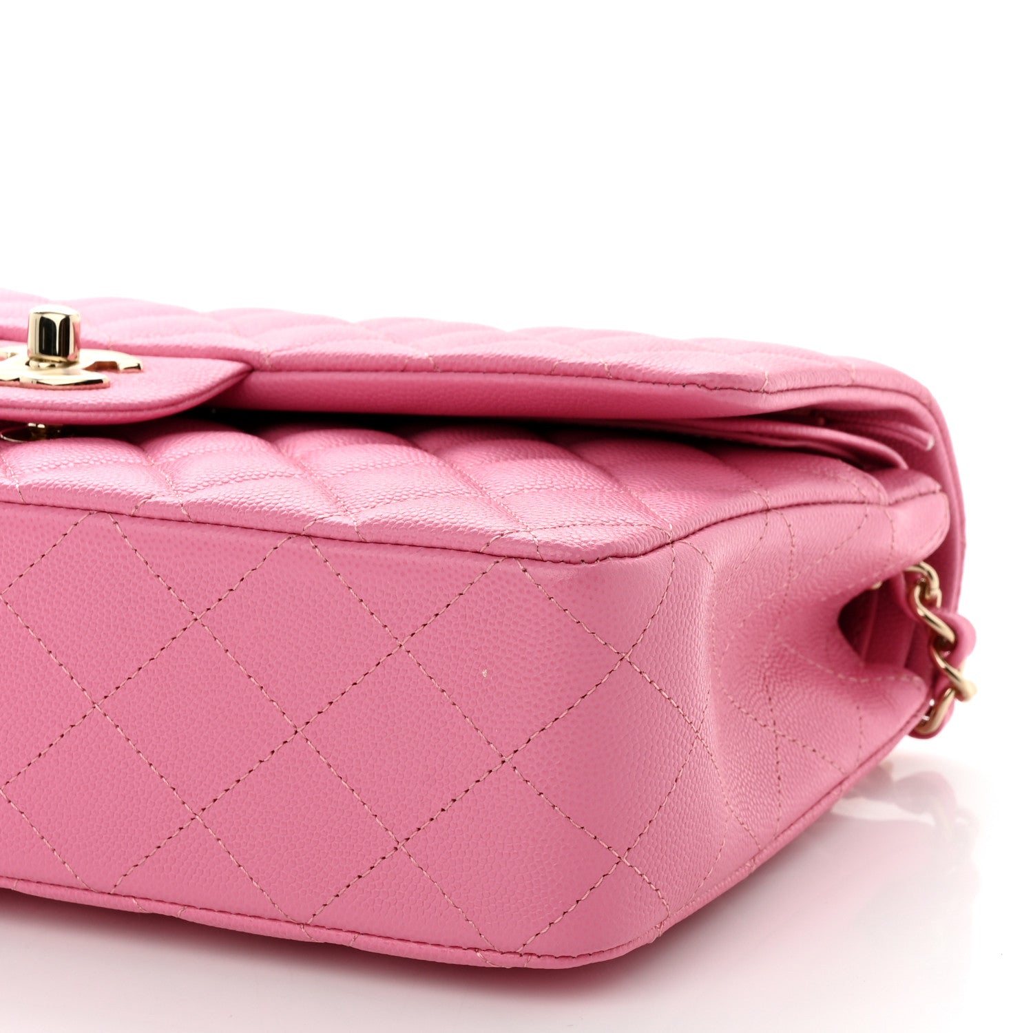 Chanel Caviar Quilted Medium Double Flap Pink 10 of 10
