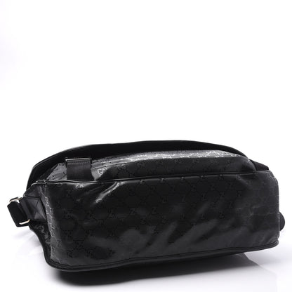 Gucci Imprime Monogram Medium Web 500 by Gucci Double Buckle Flap Messenger Bag Black 3 of 14