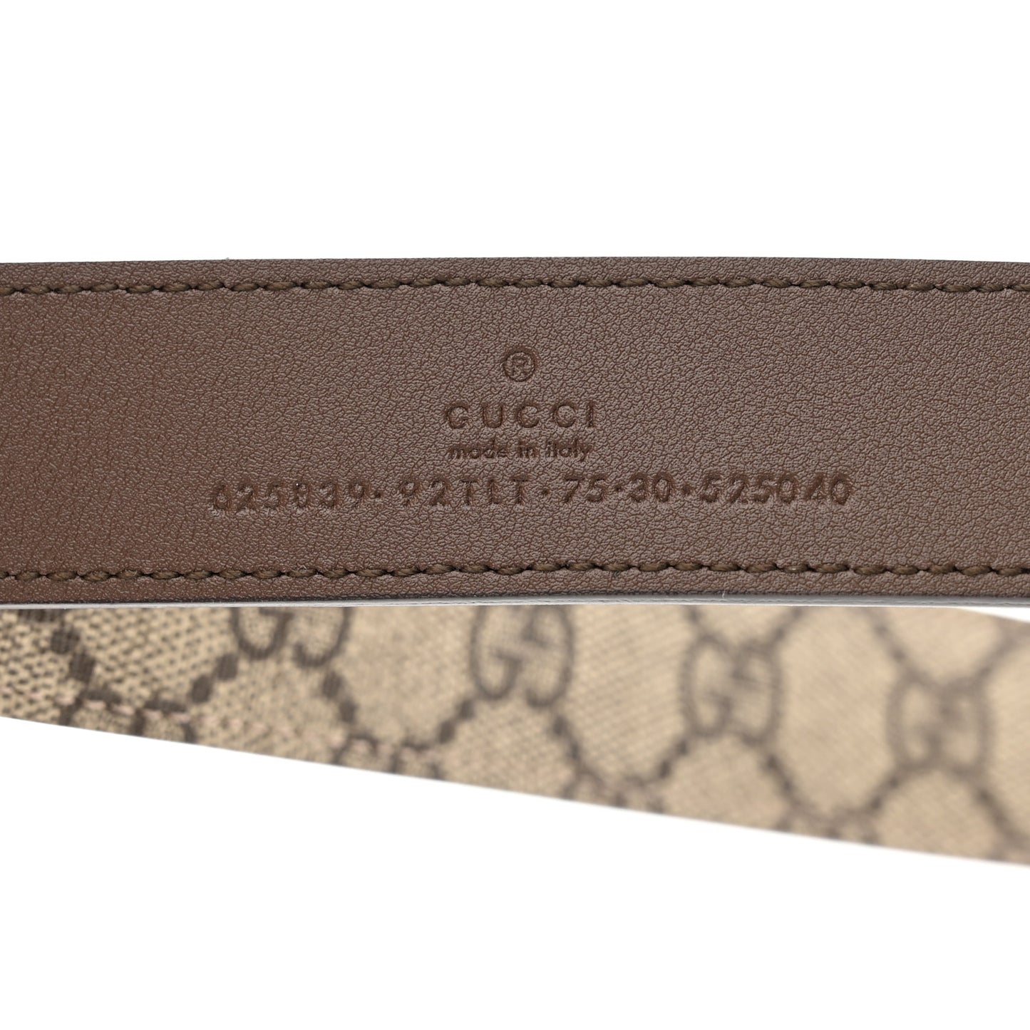 GG Supreme Monogram Matte Plutone Calfskin Double G 30mm Belt 75 30 Beige Ebony New Acero