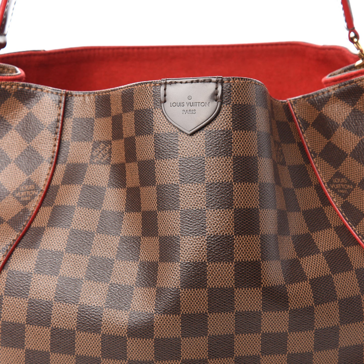 Damier Ebene Caissa Hobo Cherry