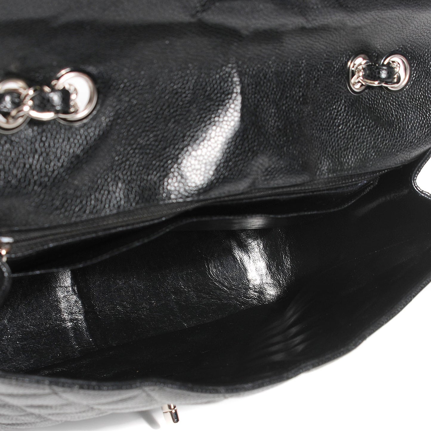 Caviar Quilted Jumbo Single Flap Black