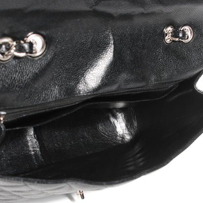 Chanel Caviar Quilted Jumbo Single Flap Black 5 of 8