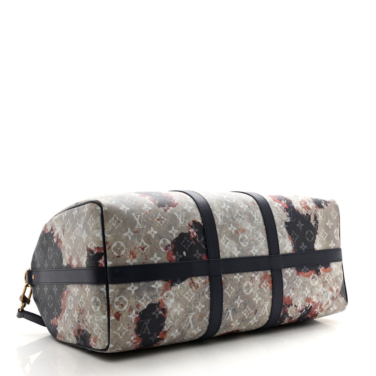 Monogram Bleach Keepall Bandouliere 50 Ink Blue