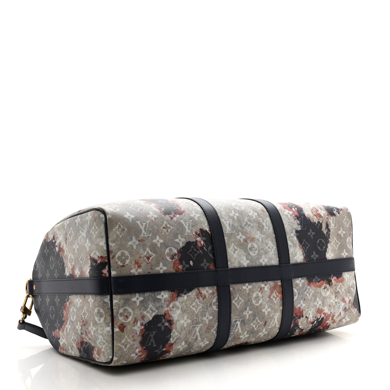 Louis Vuitton Monogram Bleach Keepall Bandouliere 50 Ink Blue 3 of 9