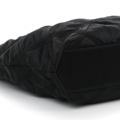 Chanel Nylon Grosgrain Quilted Lifestyle Shopping Tote Black 9 of 12