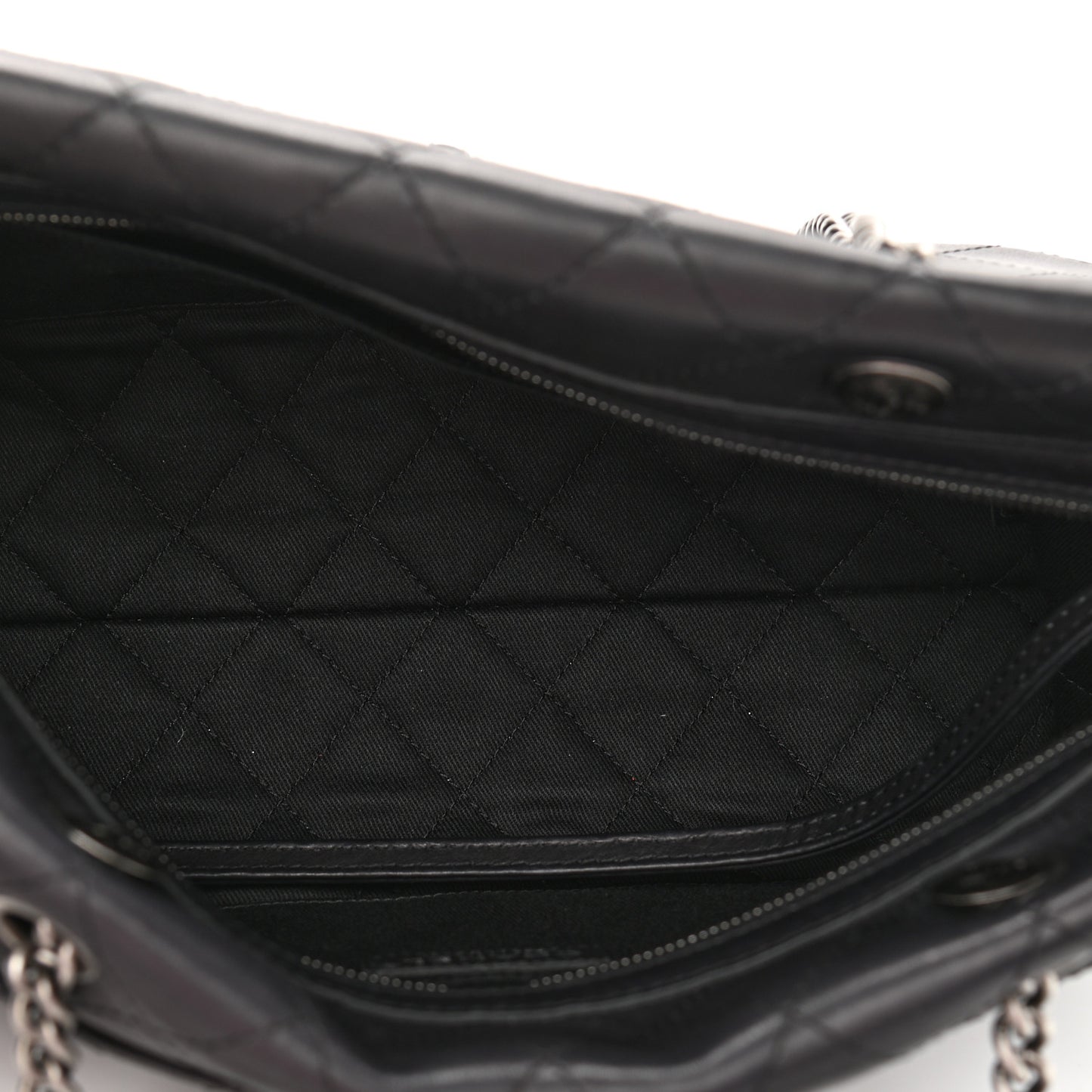 Calfskin Stitched Paris In Rome Shoulder Bag Black