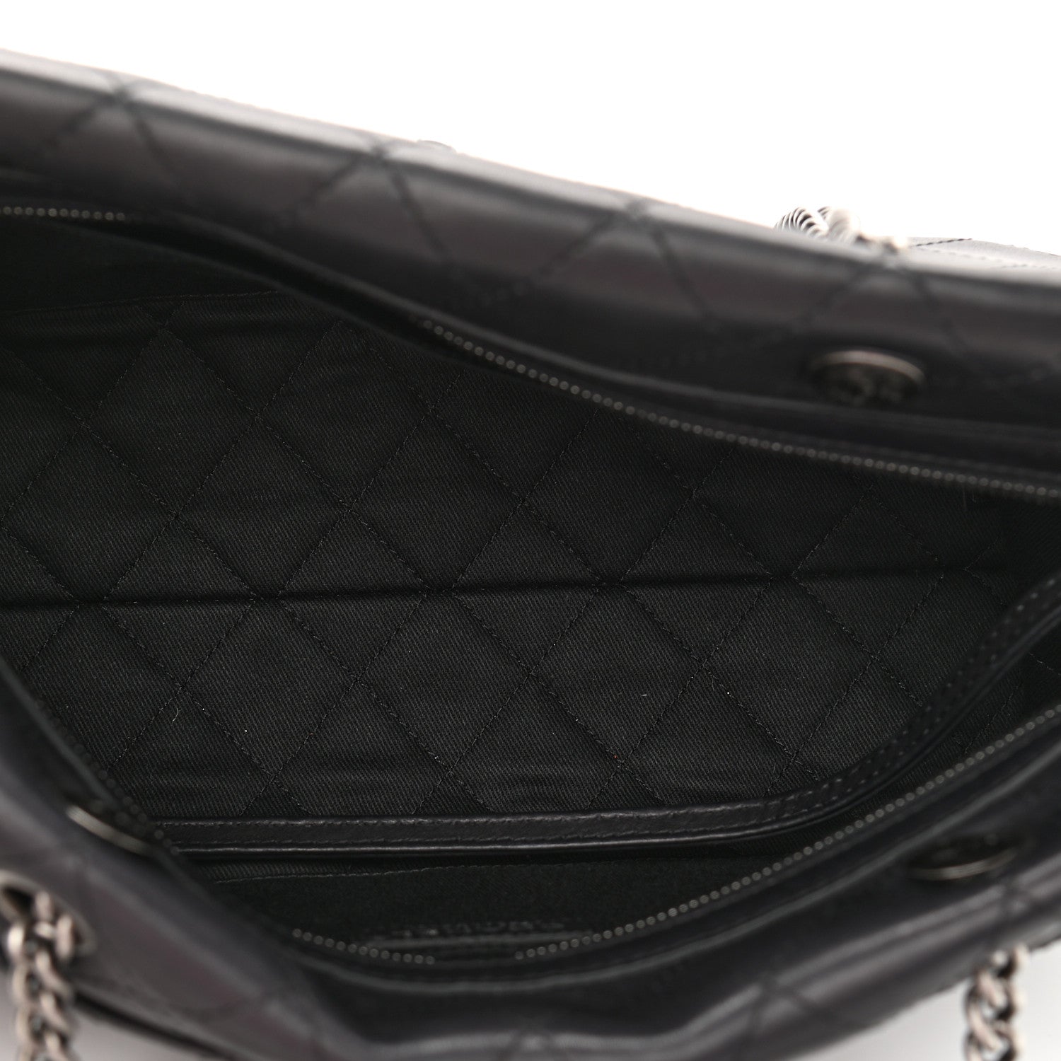 Chanel Calfskin Stitched Paris In Rome Shoulder Bag Black 5 of 10