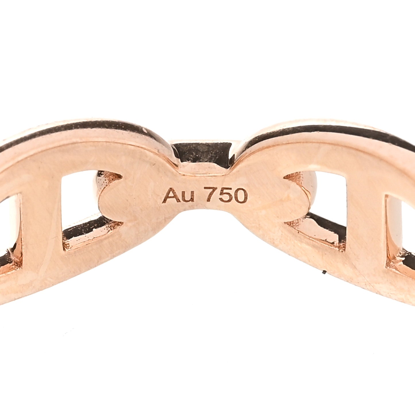 18K Rose Gold PM Chaine d'Ancre Enchainee Ring 58 8.5