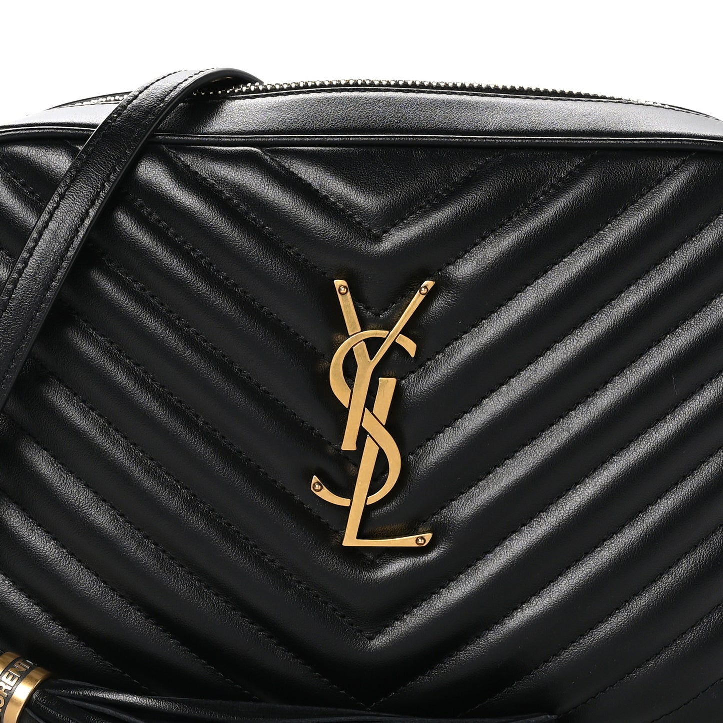 Calfskin Matelasse Monogram Lou Camera Bag Black