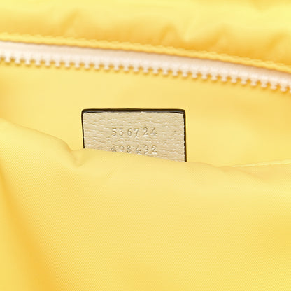 Gucci Nylon Twill Blind For Love Interlocking G Backpack Pastel Yellow Multicolor 6 of 9