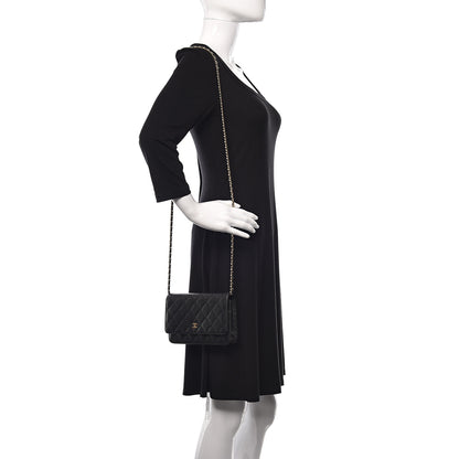 Chanel Caviar Quilted Wallet On Chain WOC Black 2 of 12