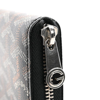 Goyard Goyardine Matignon Zip Around GM Wallet Black 8 of 12