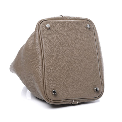 Hermes Taurillon Clemence Picotin Lock 18 PM Etoupe 3 of 9