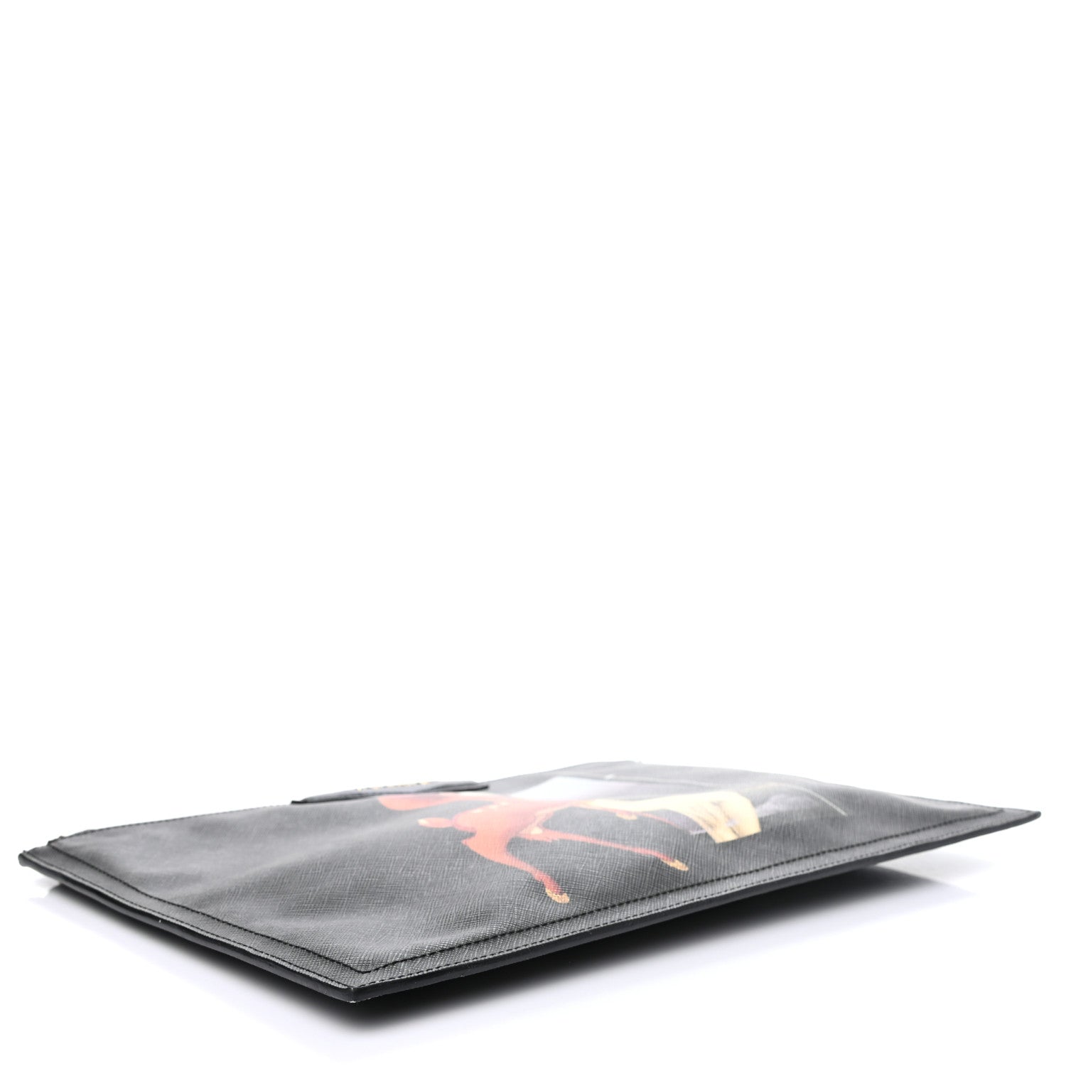 Givenchy Textured Coated Canvas Bambi Print Medium Cosmetic Pouch Black 4 of 8