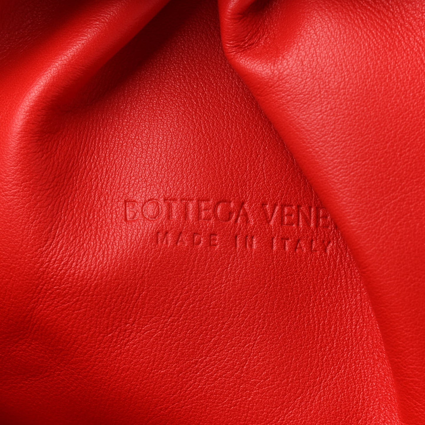 Smooth Butter Calf The Pouch Oversized Clutch Bright Red