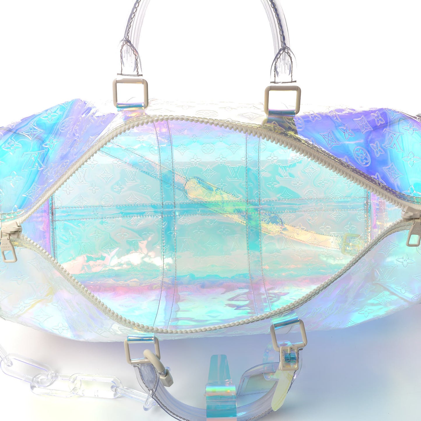 PVC Monogram Keepall Bandouliere 50 Iridescent Prism
