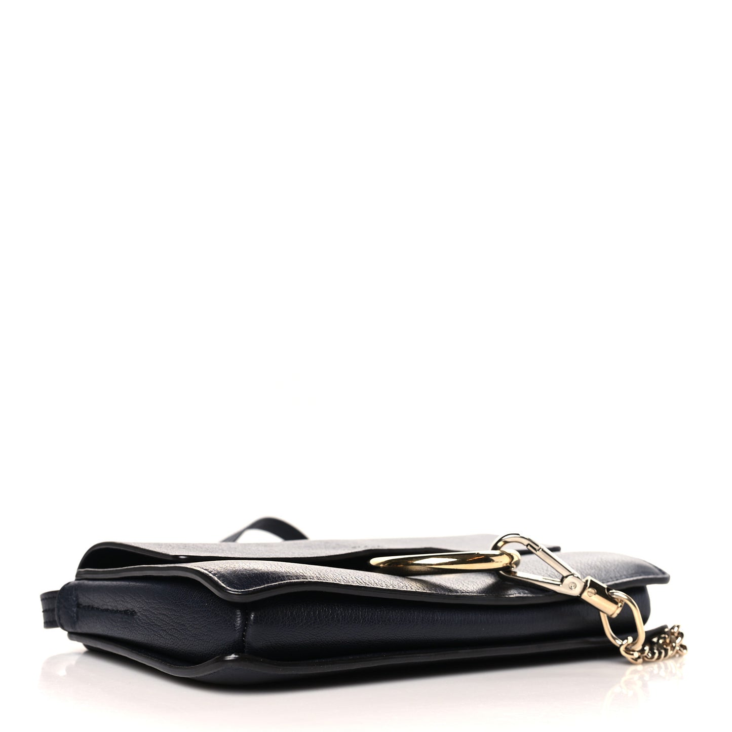 Calfskin Small Faye Shoulder Bag Denim Blue