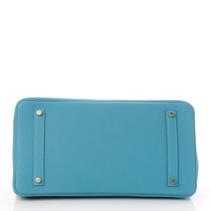 Hermes Togo Birkin 35 Turquoise 4 of 32