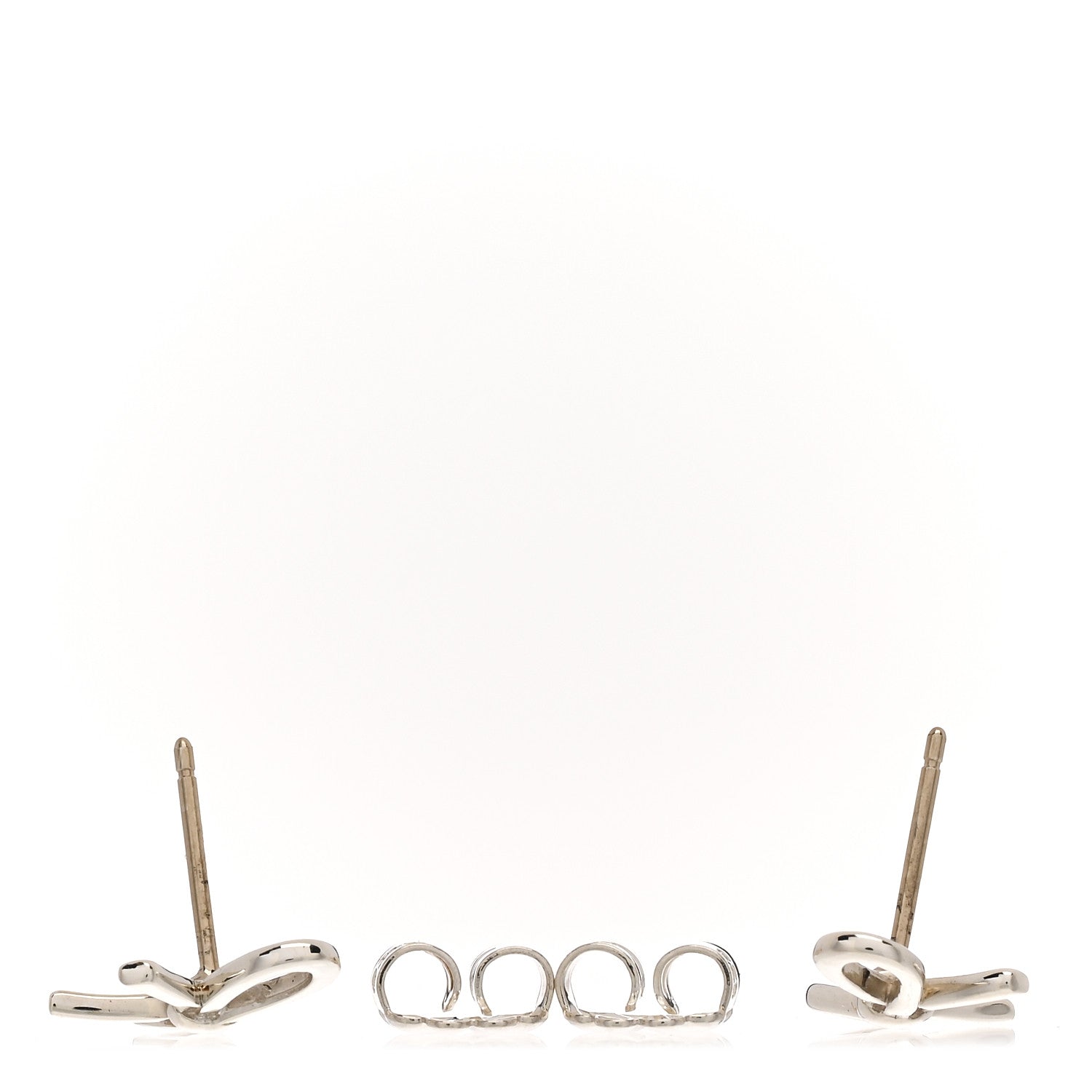 Tiffany Sterling Silver Bow Earrings 3 of 4