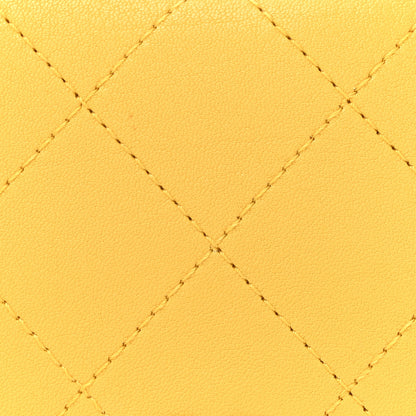 Chanel Goatskin Stitched Casual Trip Messenger Flap Yellow 8 of 11