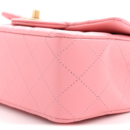 Chanel Lambskin Quilted Mini Rectangular Flap Light Pink 9 of 10