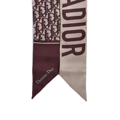 Christian Dior Silk Oblique Mitzah Scarf Bordeaux 2 of 4