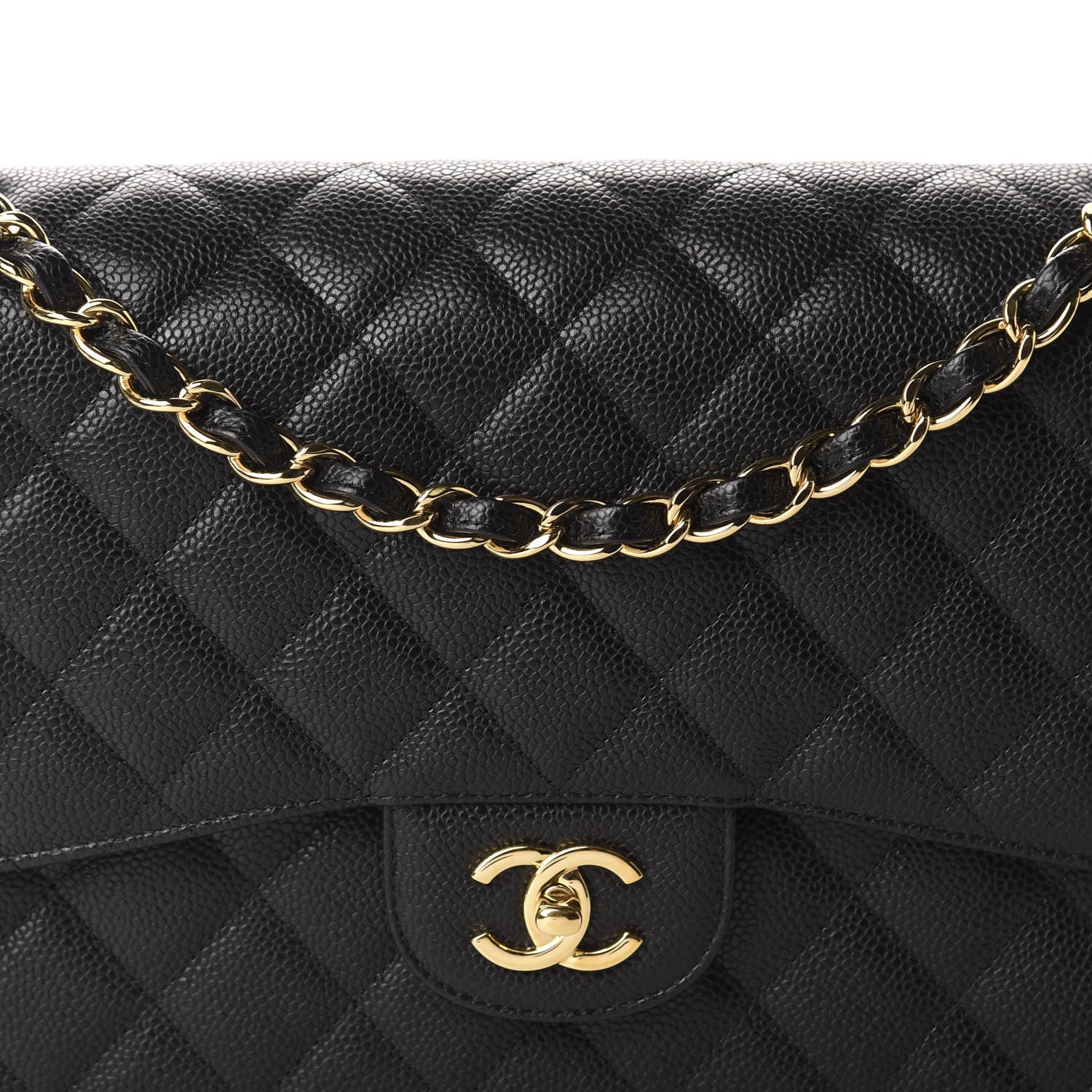 Chanel Caviar Quilted Jumbo Double Flap Black 10 of 11