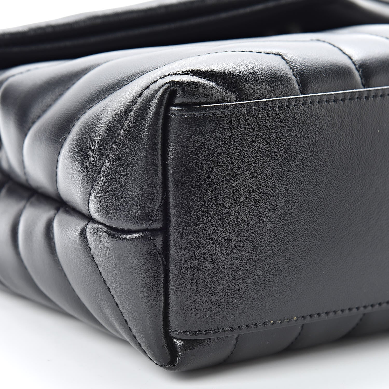 Saint Laurent Calfskin Y Quilted Monogram Small Loulou Chain Satchel Black 10 of 11