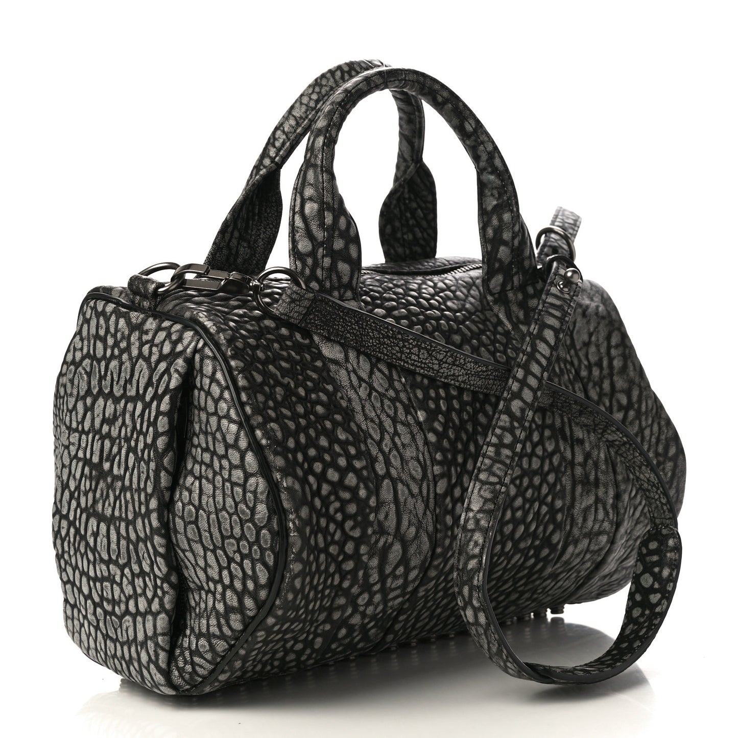 Pebbled Lambskin Rocco Silver Hardware