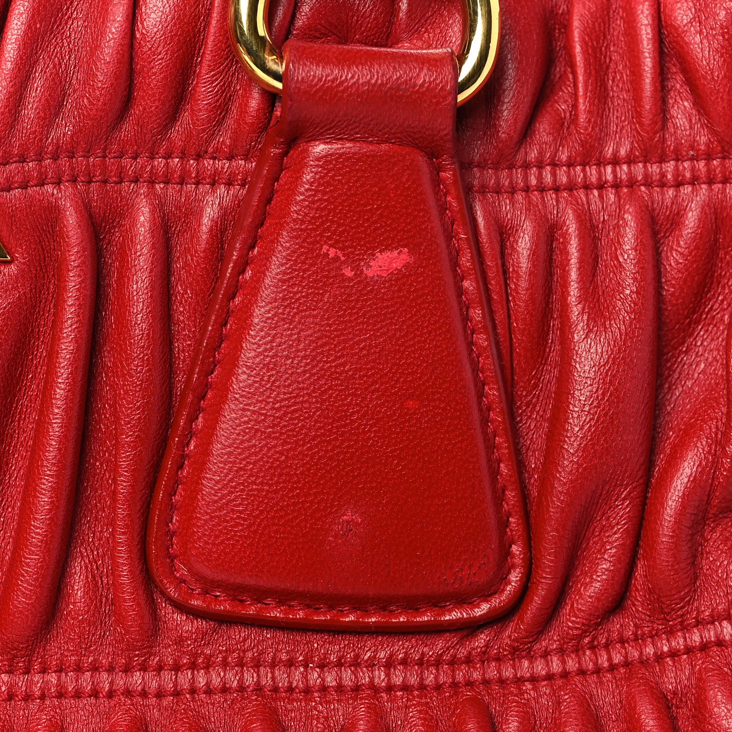 Prada Nappa Gaufre Tote Fuoco 12 of 14