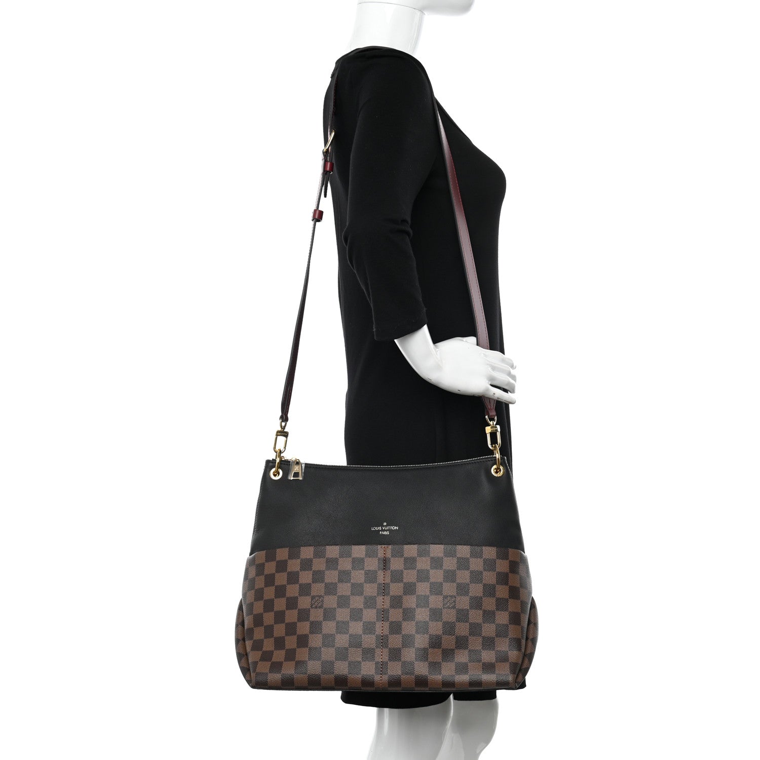 Louis Vuitton Damier Ebene Calfskin Maida Black 2 of 9