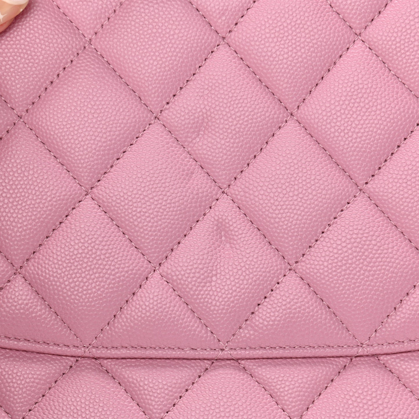 Caviar Quilted Jumbo Double Flap Pink