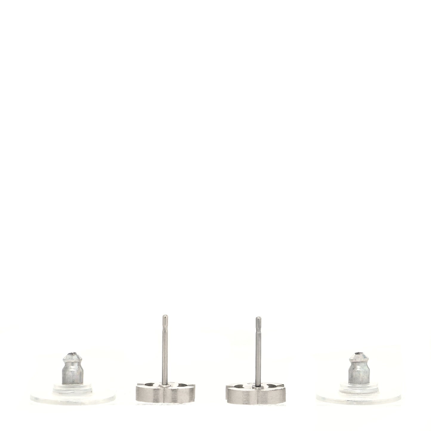 Crystal Mini CC Earrings Silver