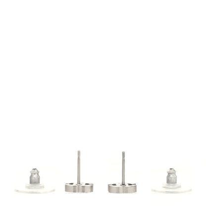 Chanel Crystal Mini CC Earrings Silver 3 of 4