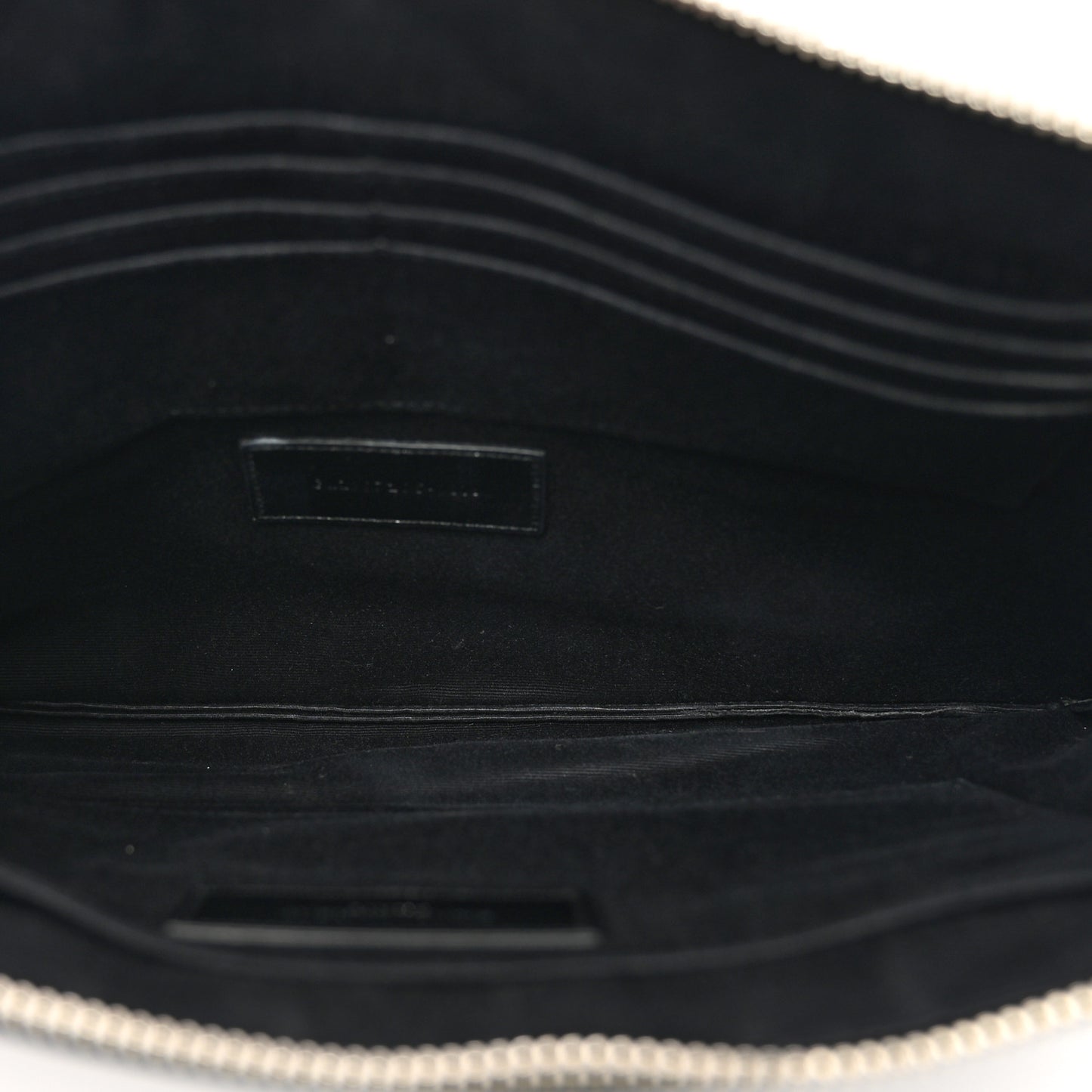 Calfskin Star Rider iPad Pouch Black Silver