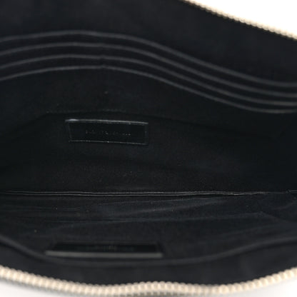 Saint Laurent Calfskin Star Rider iPad Pouch Black Silver 5 of 10
