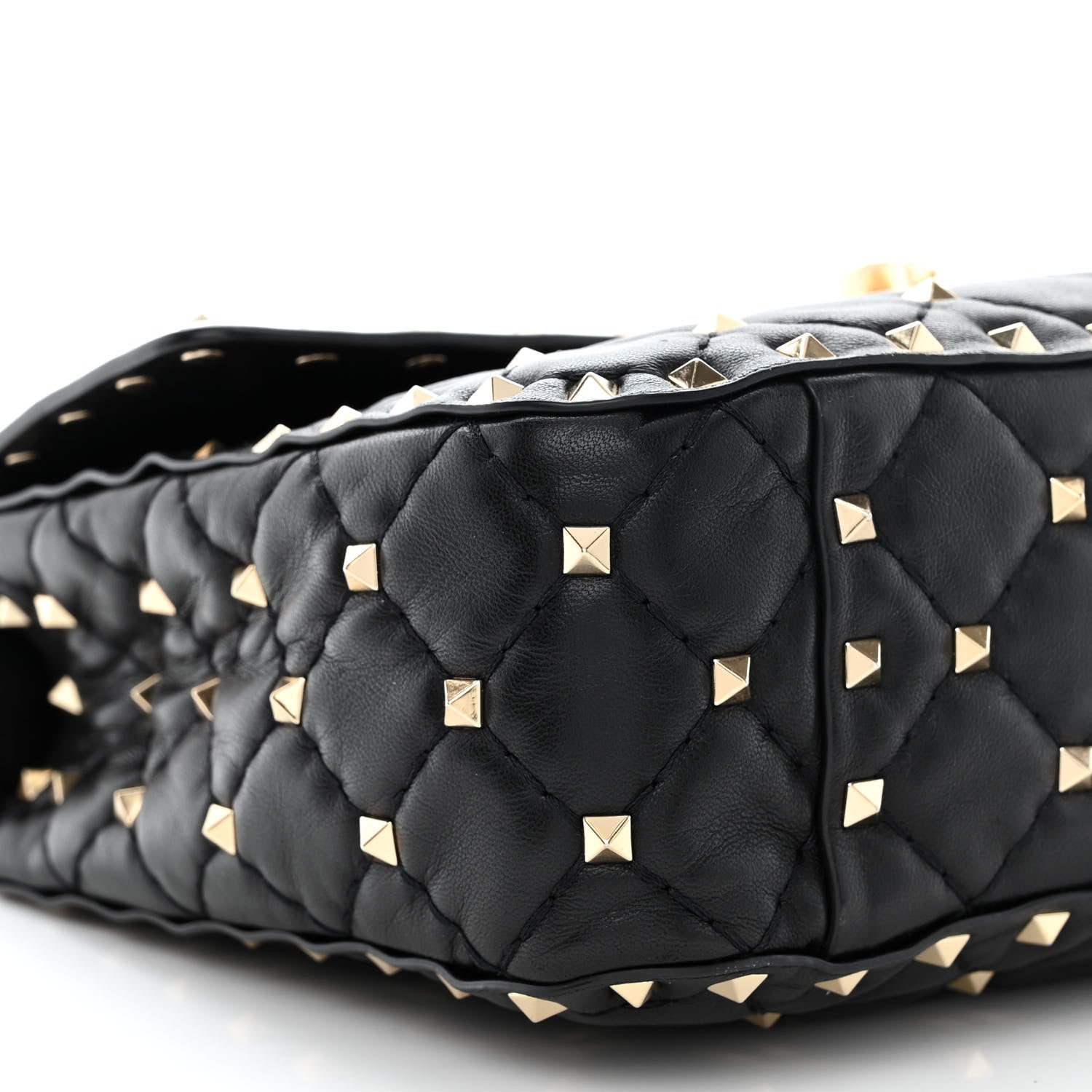 Valentino Garavani Lambskin Medium Rockstud Spike Shoulder Bag Black 9 of 11