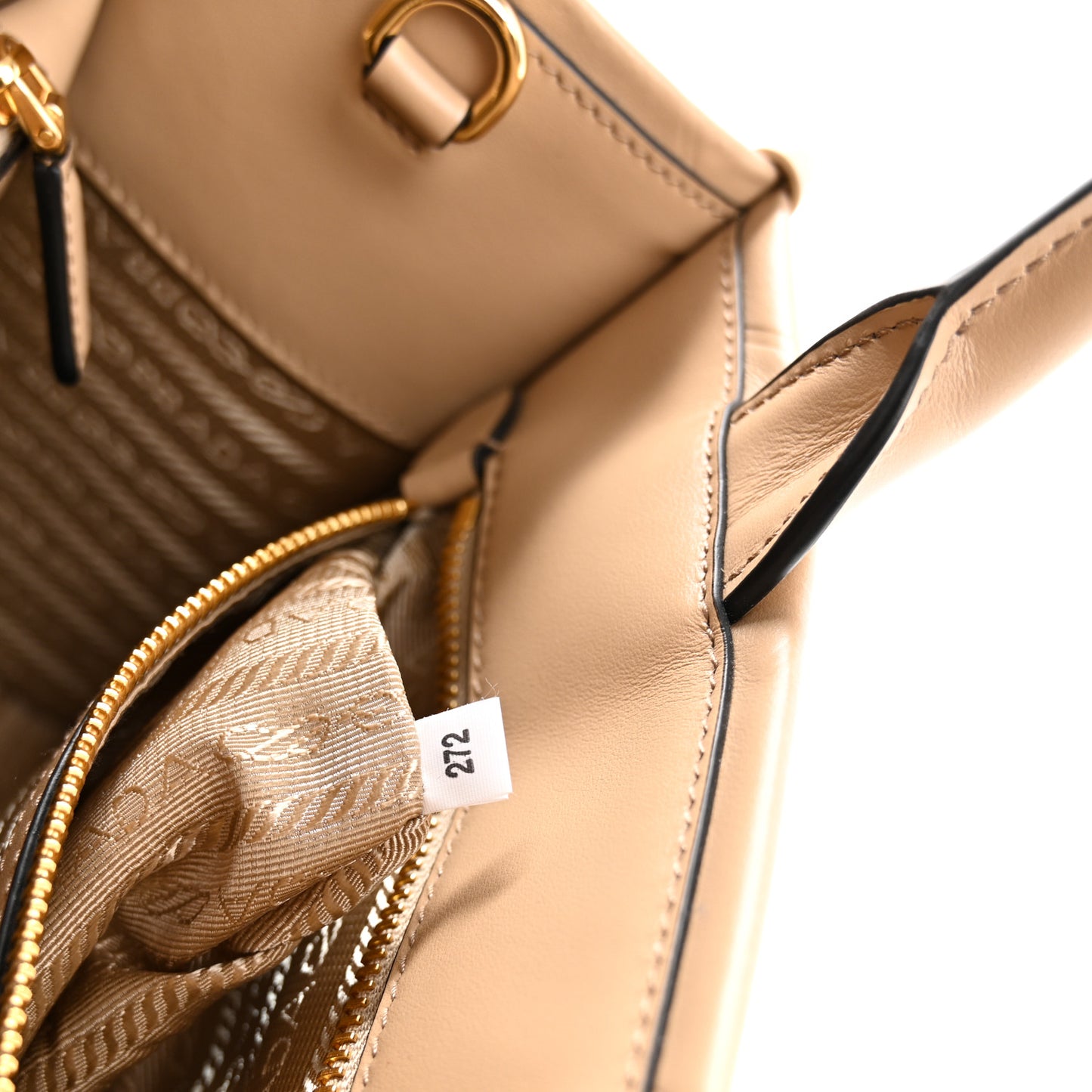 Soft Calfskin Triangolo Symbole Embossed Mini Tote Sabbia